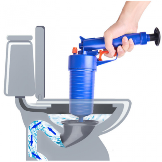 High Pressure Toilet Dredge Air Power Toilet Plunger Drain Cleaner Home Cleaning Tools